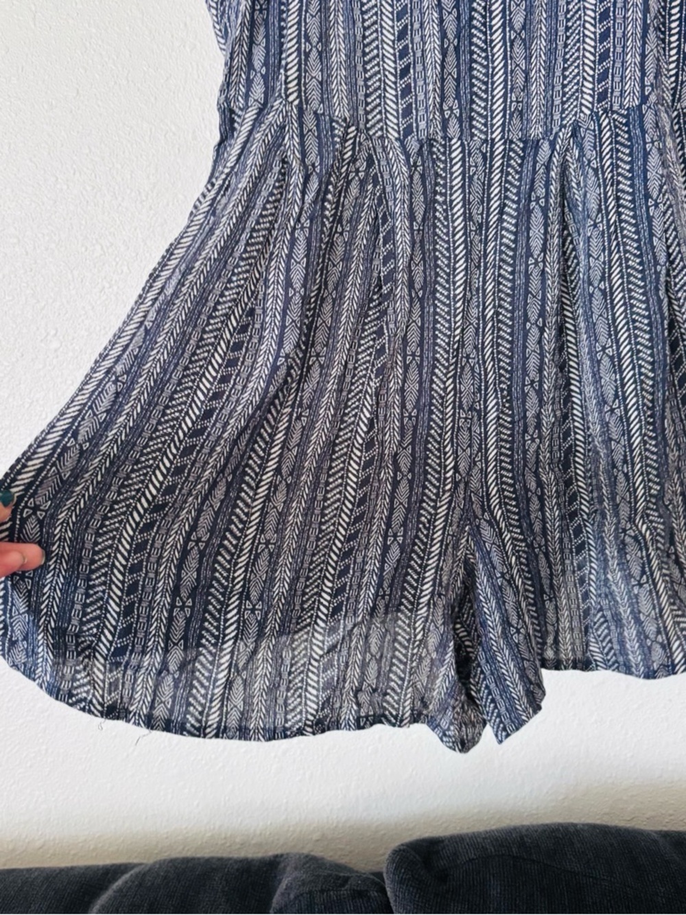 Rewind Ruffle Zip-Back Shorts Romper - Picture 3 of 7